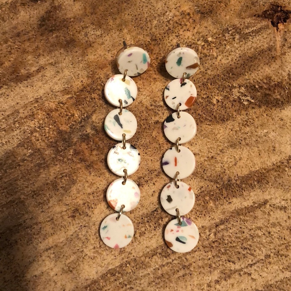 Marble dangle earrings